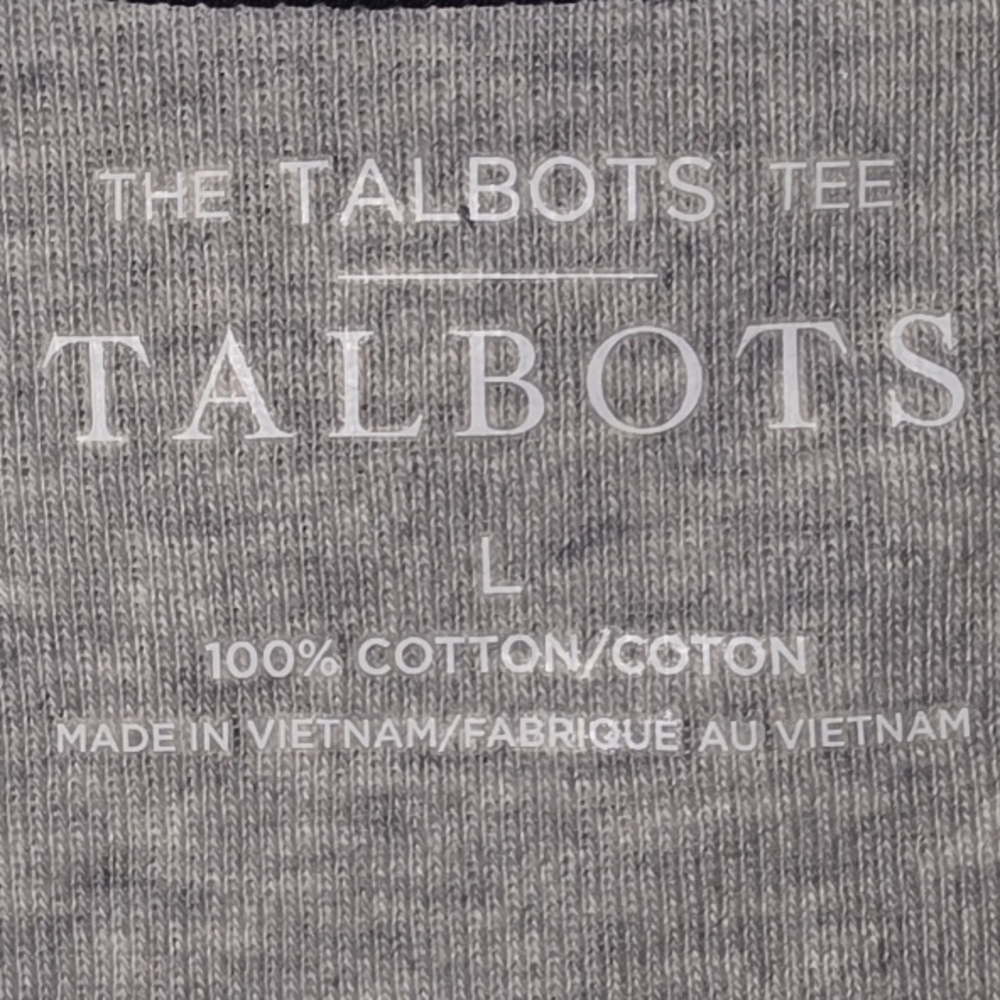 Talbots Heather Gray Cotton Tee - Picture 3 of 5